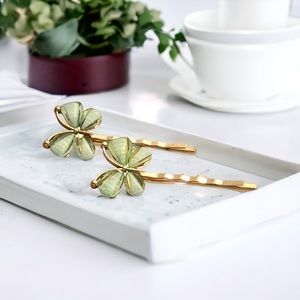 Green Butterfly Hair Pins Women’s Boho Bobby Pins Cute Rhinestone Hair Clip Sets